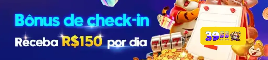 Banner de promoção do 39SS cassino mostrando bônus exclusivos para jogadores.